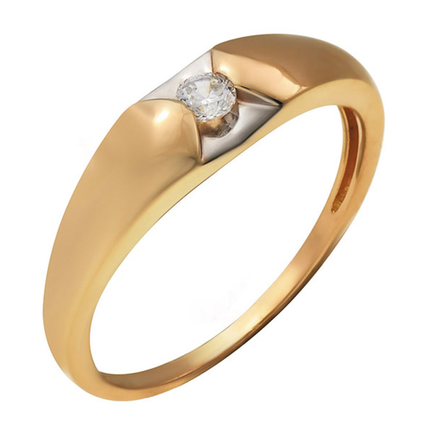 Кольцо, золото, фианит, 821984